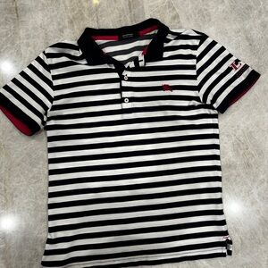 Burberry black label striped polo shirt